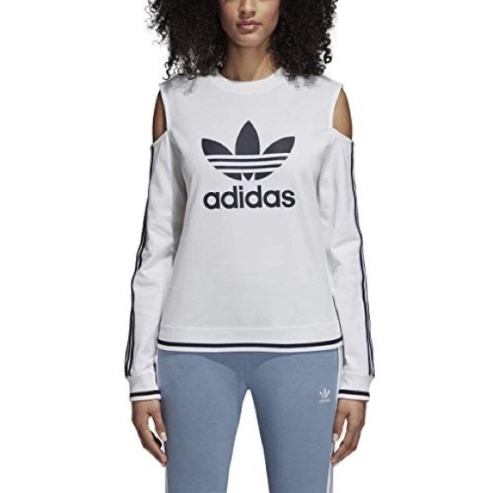 Adidas cold shoulder top as seen on RHONY Dorinda